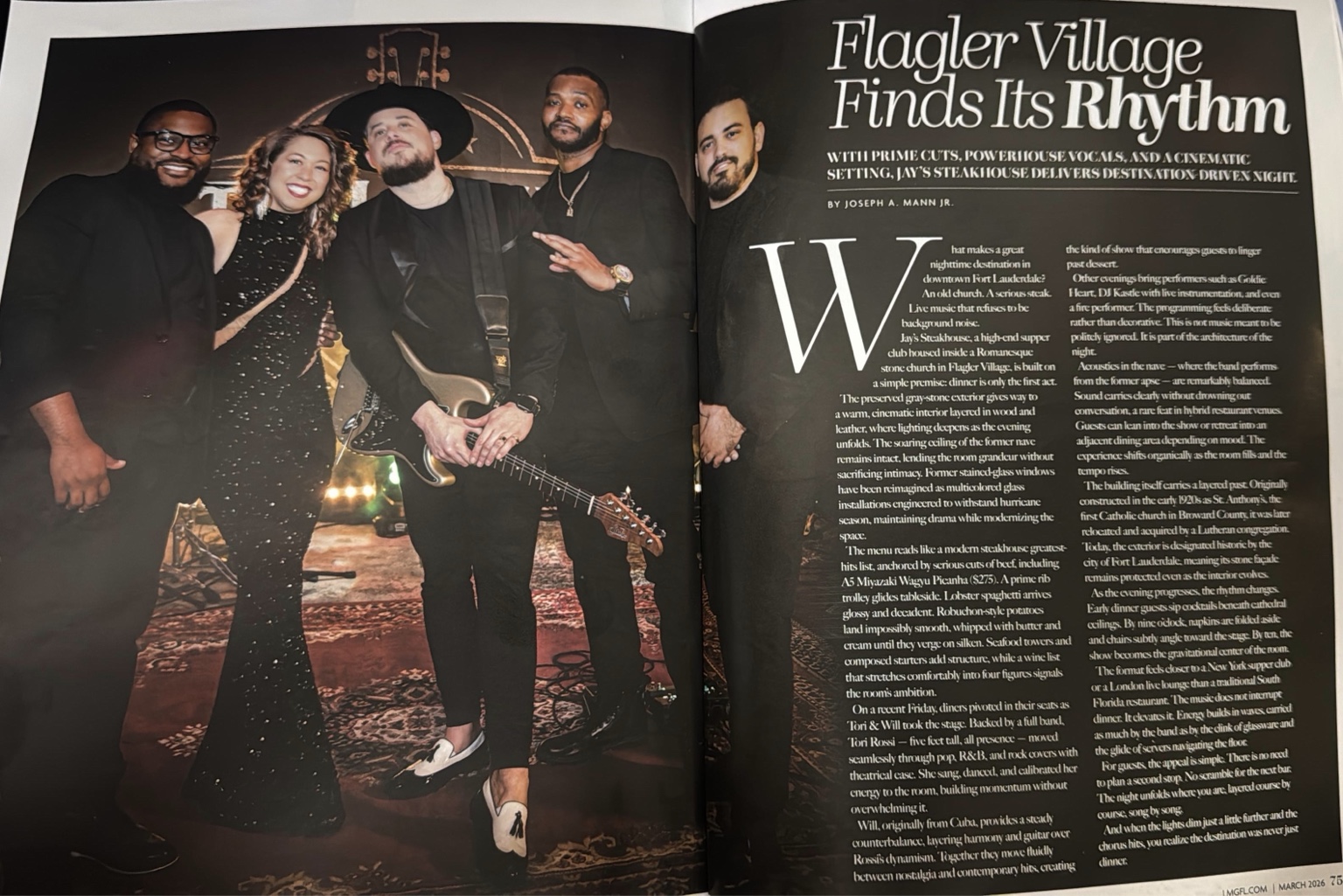 March 2026 Lifestyle magazine spread featuring Tori and Will and their band